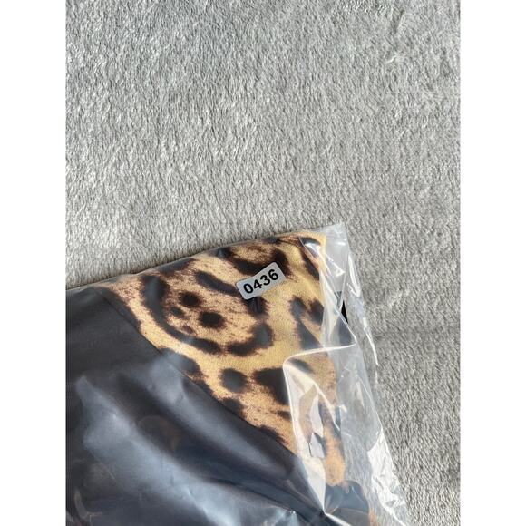 Torrid Leopard Print Asymmetrical Hem Midi Dress 2X Plus Size Mob Wife Goth - Picture 16 of 16